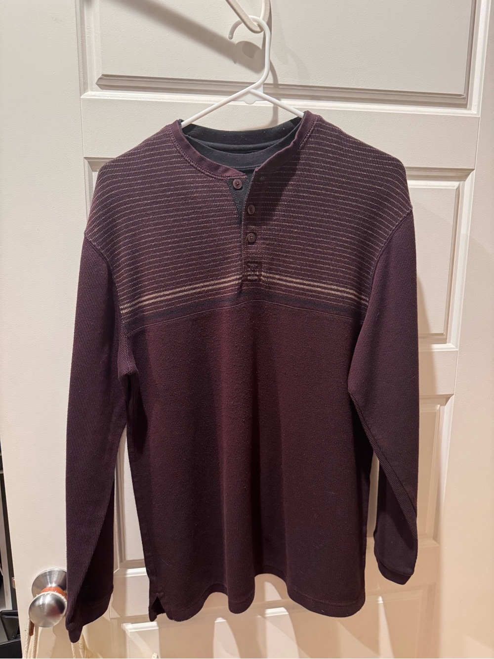 Men's Long-Sleeve Hagger Sweater in Deep Plum